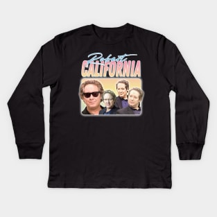 Robert California // Retro Aesthetic Fan Design Kids Long Sleeve T-Shirt